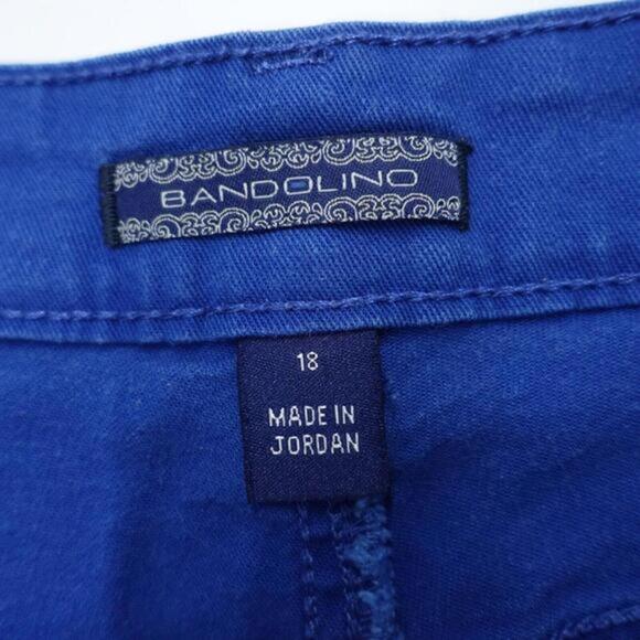 Bandolino Jeans Women's 18 Blue Denim Fitted Medium Wash 5-Pockets Straight Leg - Picture 5 of 7